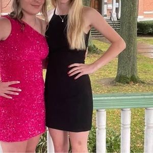 Black formal dress xs